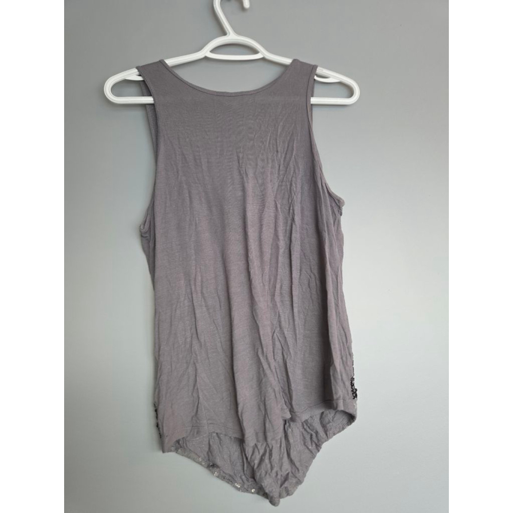 Women's Stella Tweed Gray Sequin Tank Top L - Picture 4 of 6